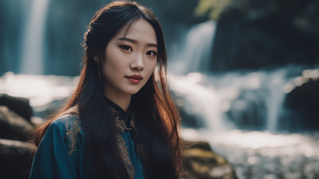 爱在瀑布之下,共绘生活画卷
