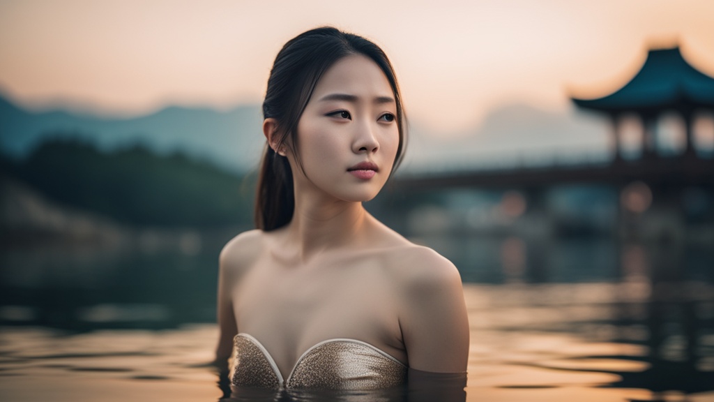 泳衣轻裹，情深似海共泳爱河