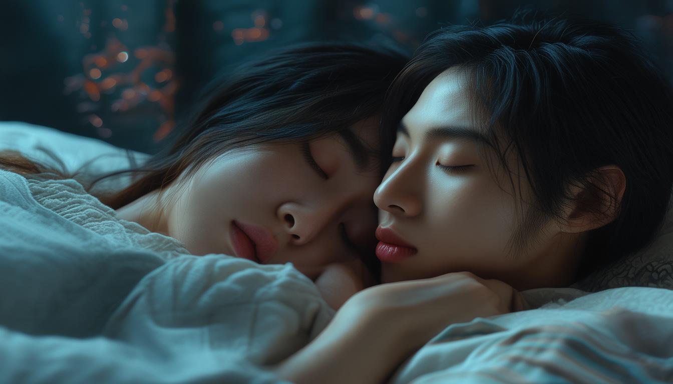 在爱里依偎，女友坐男友旁侧眠可乎？
