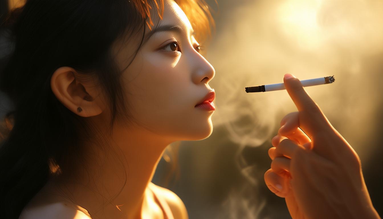 在深爱的女友(现为妻)面前点烟,何意?