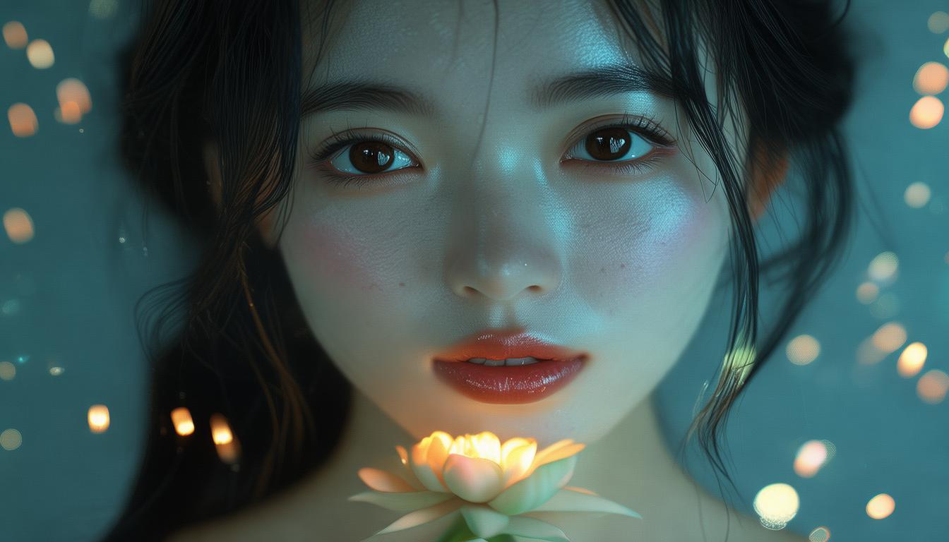 她前胸那朵绽放的莲花,藏着怎样的深情密语?
