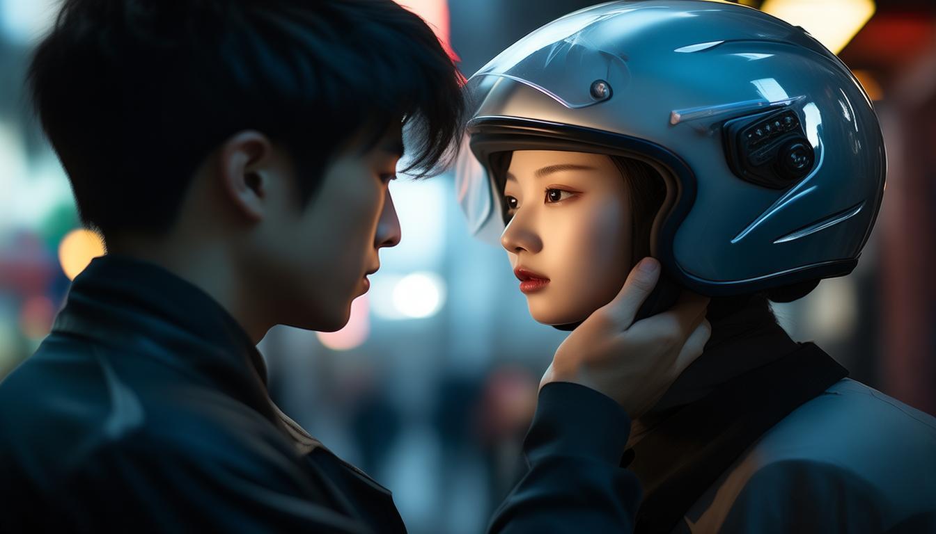 男友为女友戴头盔，是温情还是违法之问？