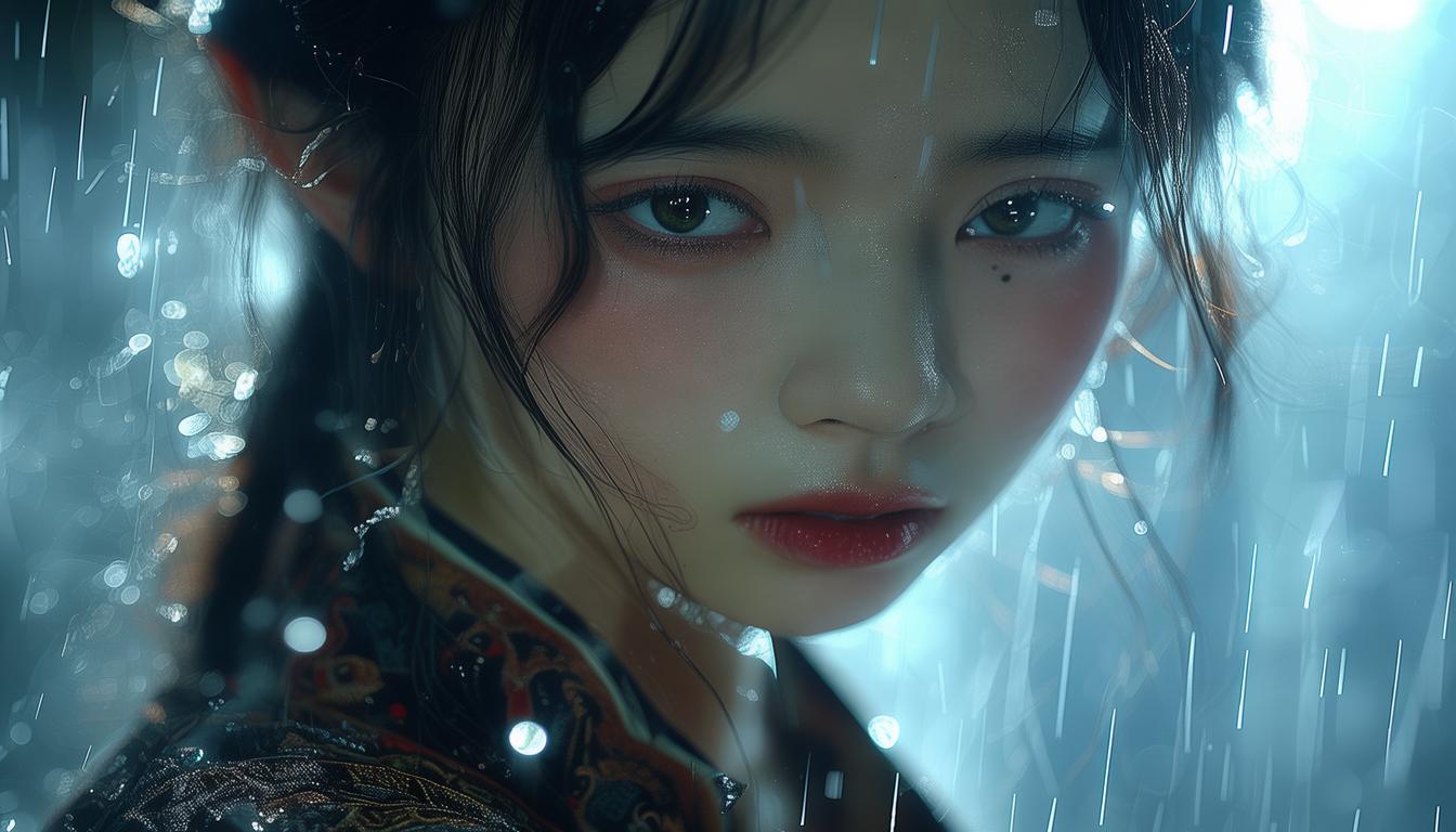 为何挚爱之人总在细雨中轻蹙眉头?